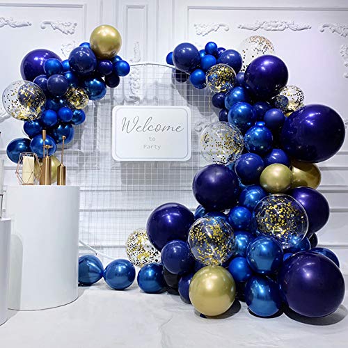 Image of Neo LOONS 100 pcs 5 inch Pearl Sapphire Blue Premium Latex Balloons - Great for Kids, Adult Birthdays, Weddings, Receptions, Baby Showers, Water Fights, or Any Celebration