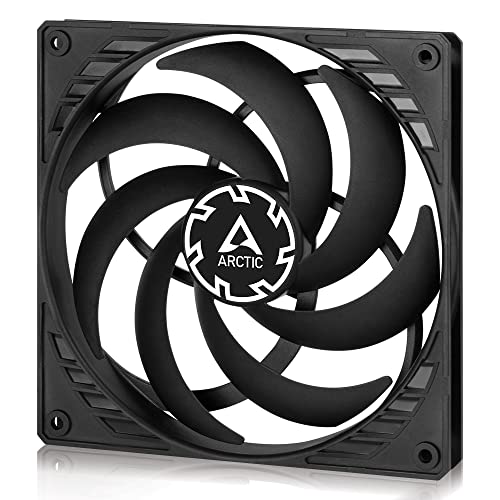 ARCTIC P14 Slim PWM PST - Ventilateur PC, Ventilateur Boitier Silencieux, 140 mm, Refroidisseur pour Unité Centrale, Pression Statique Élevée, Fonction de Partage PST, 120-1800 rpm - Noir