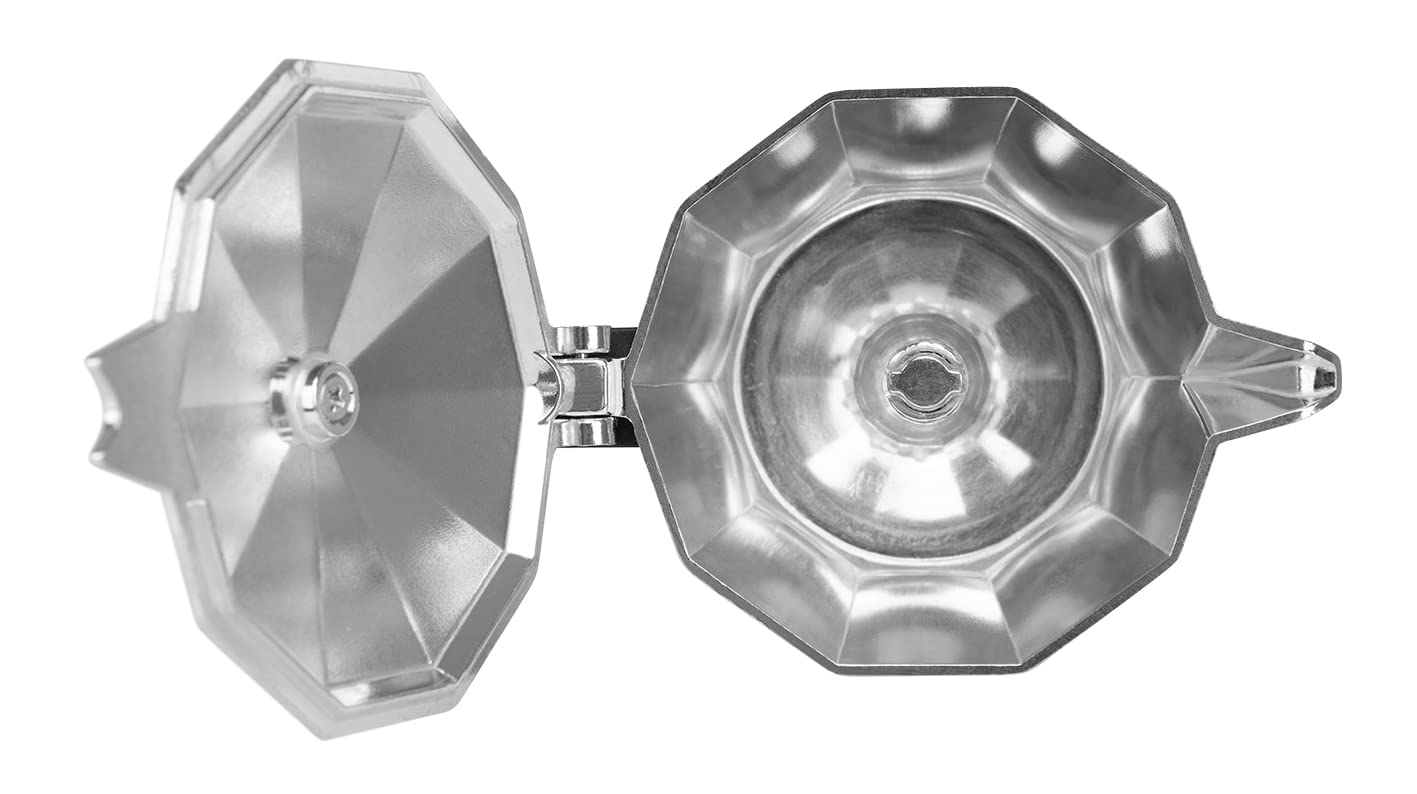 Orbegozo KFM 630 włoski ekspres do kawy, aluminium, 6 filiżanek o pojemności 280 ml, czarny i srebrny