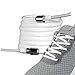 LaceHype - 2 Paar Premium Elastische Schnürsenkel mit Metallkapseln ohne binden - Set für 2 Paar Schuhe - mit Kapseln für Sneaker, Laufschuhe, Sporschuhe (Weiß)