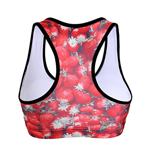 Image of Sister Amy Women's Aerobics Gym Dance Yoga Vest Printed Sports Bra Top Vest
