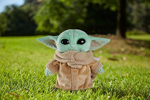 Star Wars Plush Toy, Grogu Soft Doll from The Mandalorian, 8-inch Figure, Collectible Stuffed Animals for Kids - Image 5
