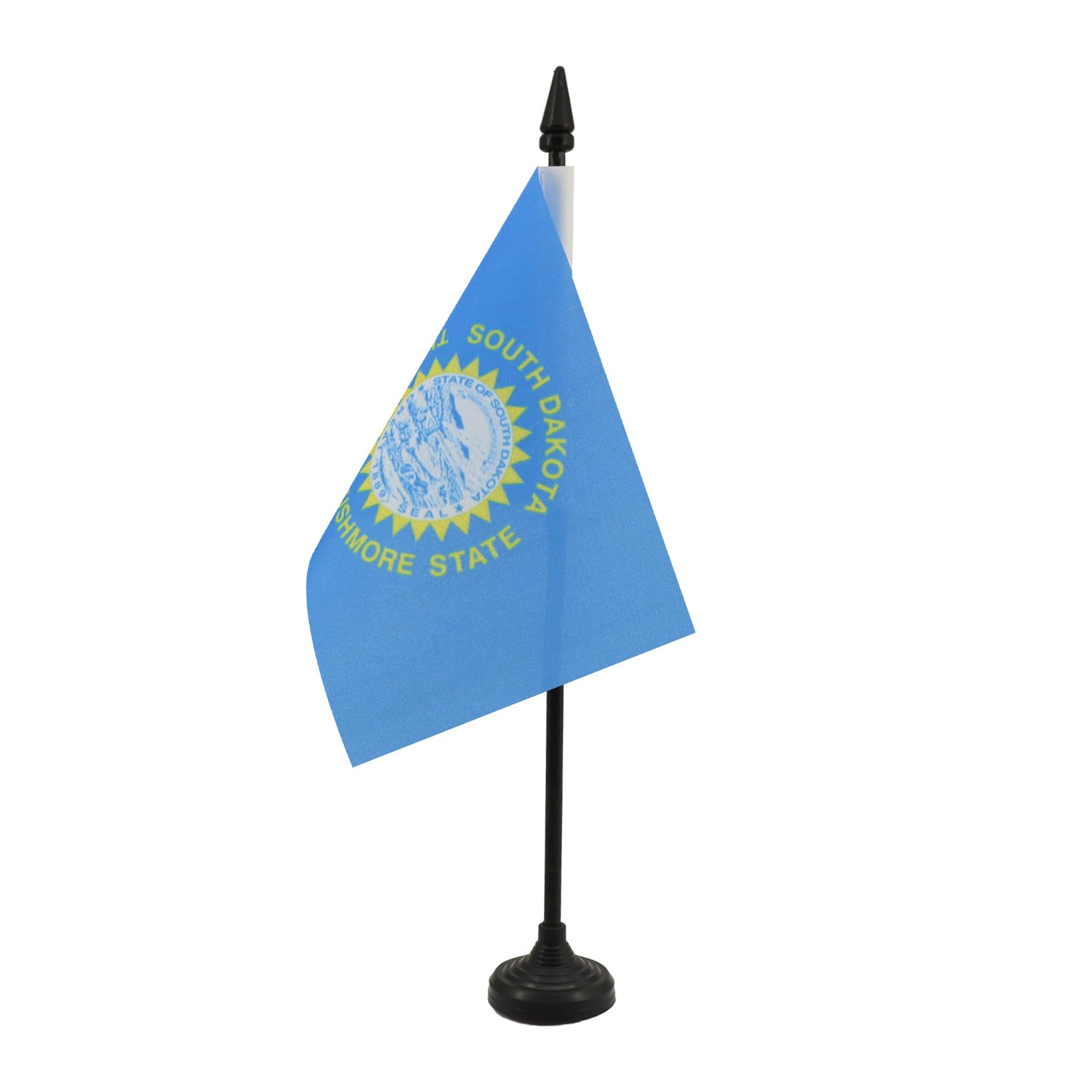 AZ FLAG, South Dakota Table Flag 4'' x 6'', US state of South Dakota Office Mini Banner 100% Polyester 15 x 10 cm