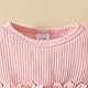JiAmy Kleinkind Baby Mädchen Kleid Blume Stickerei Tüllkleid Neugeborene Kurzarm Strampler Frühling Sommer Kleidung Prinzessin Kleider für Mädchen 6-9 Monate Rosa