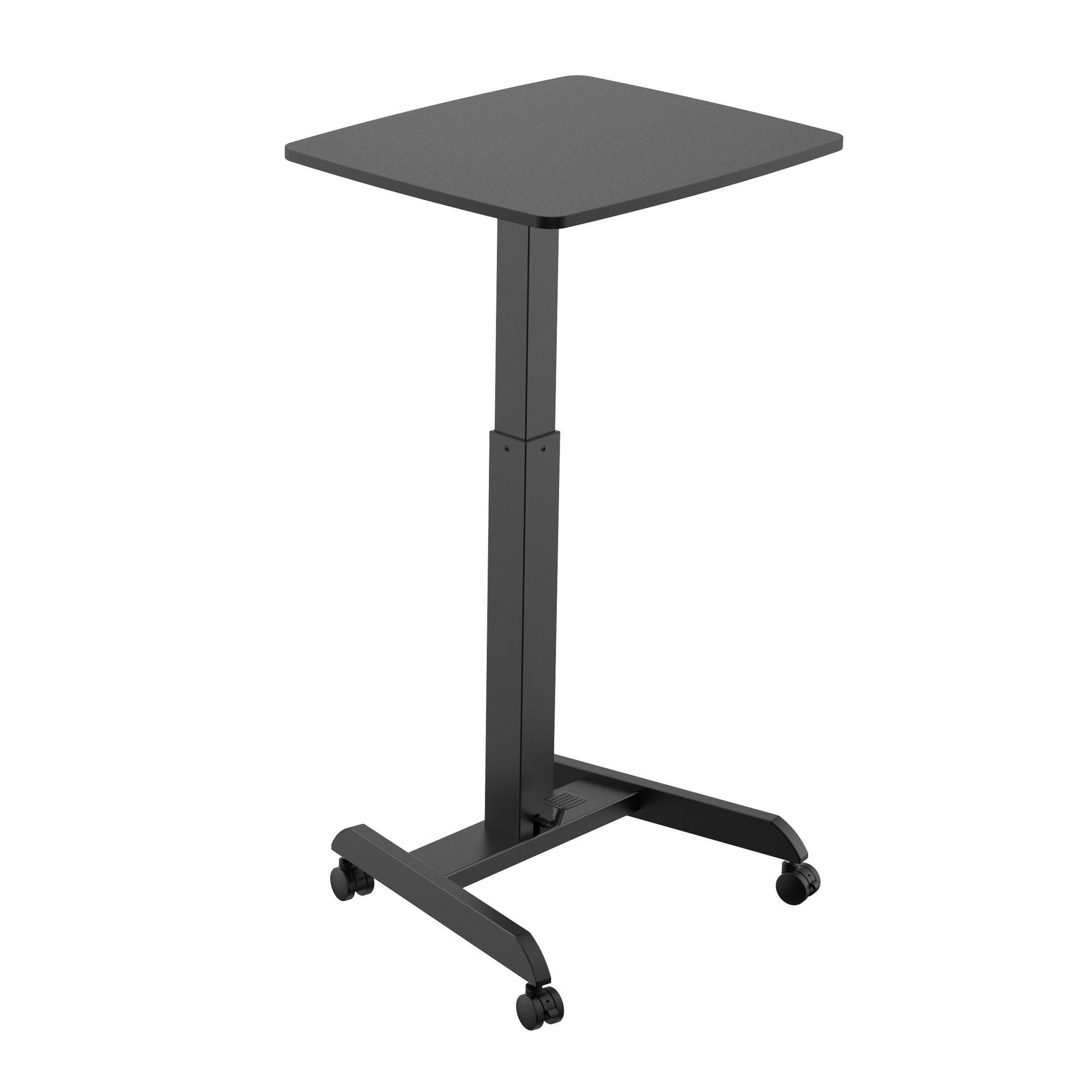 Kantek Systems Mobile Height Adjustable Sit Stand Desk, Black