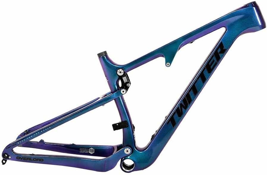 Full Suspension Enduro/Downhill Mountain Bike Frame 27.5/29er 15"/17"/19"/21" Carbon Fibre Frame XC/DH Soft Tail Frame 12 * 148mm Boost Thru Axle Disc Brake(Chameleon Black,29 * 21")