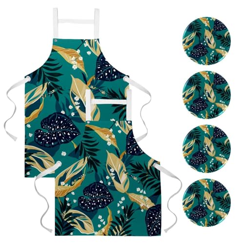 Tablier de serveuse lot de 2 avec broches pour restaurant bistrot et bar