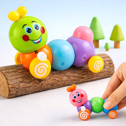 Image of Zest 4 Toyz Wind-Up Caterpillar Toy for Kids Toddlers Push Toy for Boys & Girls Multicolor (Pack of 1)