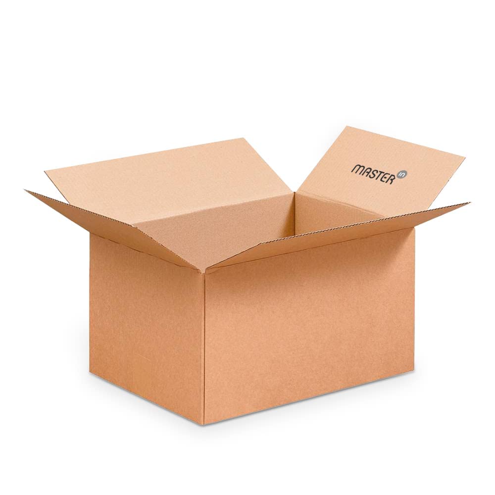 Master'in Caisse carton simple cannelure Brune 430 x 310 x 250 mm Lot de 20