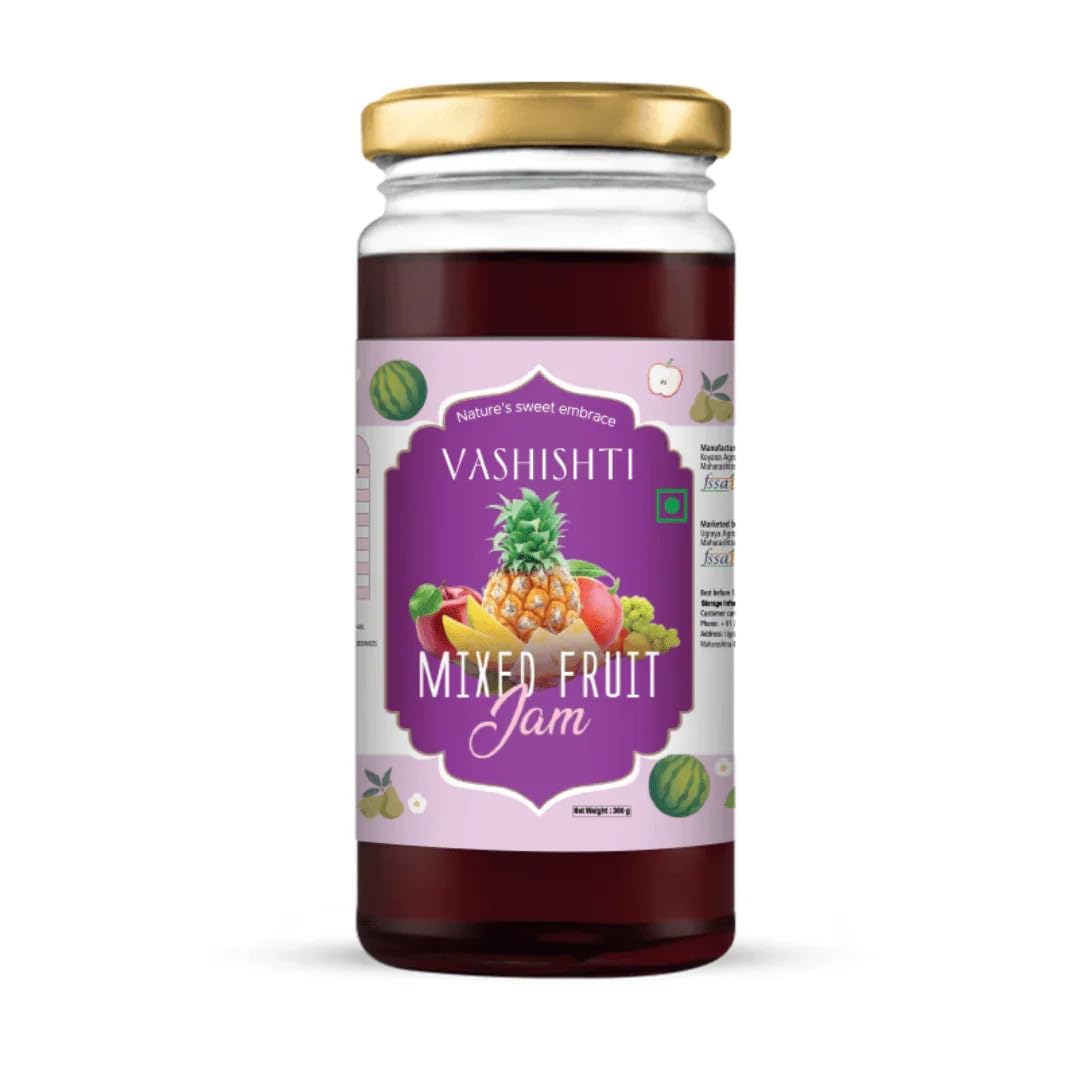 Vashishti Mixed Fruit Jam | Delicious Blend of Fresh Fruits | No Artificial Additives | Smooth & Fruity Spread for Bread, Toast & Desserts | 300g-picture-10