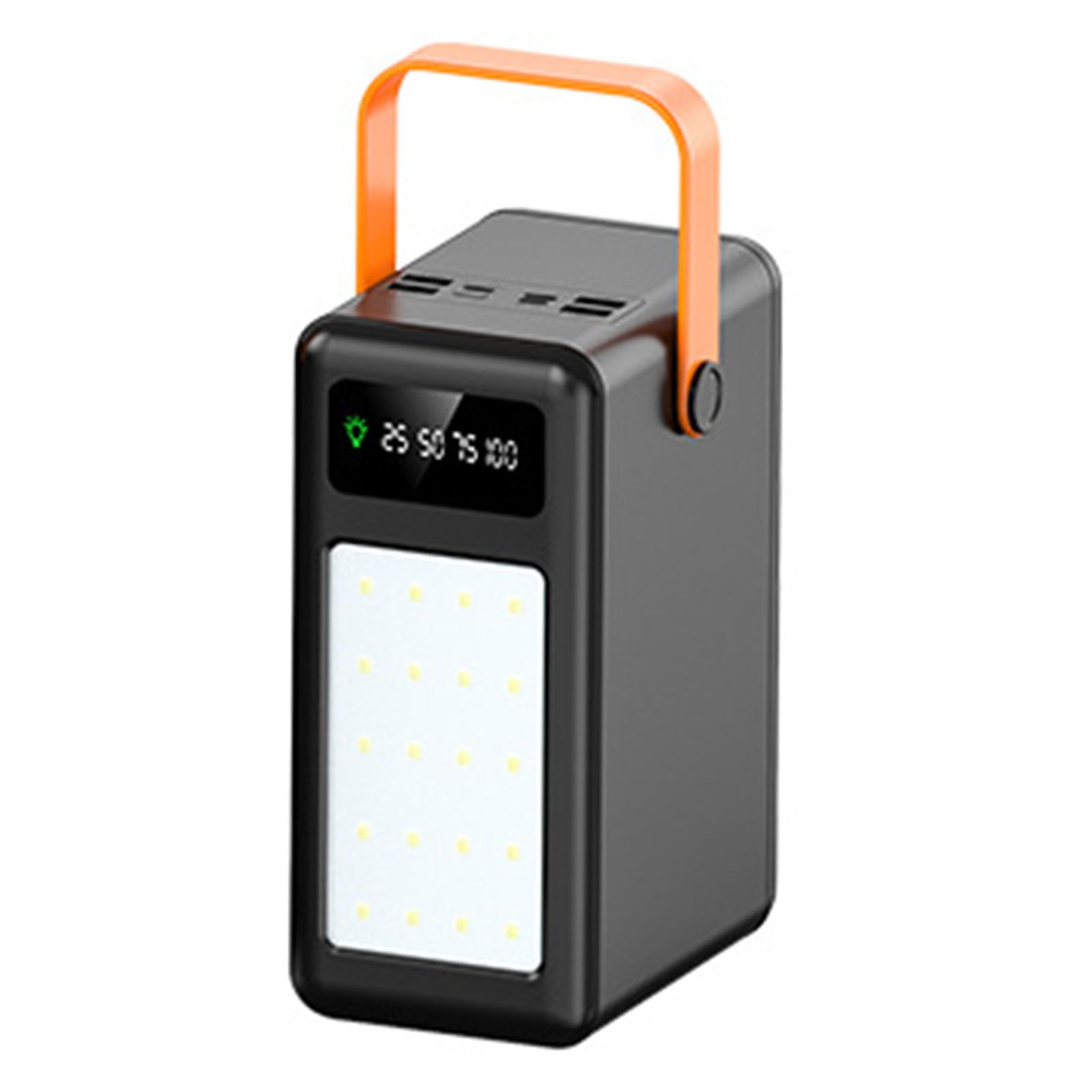 Banco de energía, cargador portátil de alta velocidad de 12 000 mAh y 10 W con cable U-B 4 integrado, paquete de batería de carga rápida para teléfonos móviles y computadoras,120000mAh-Black
