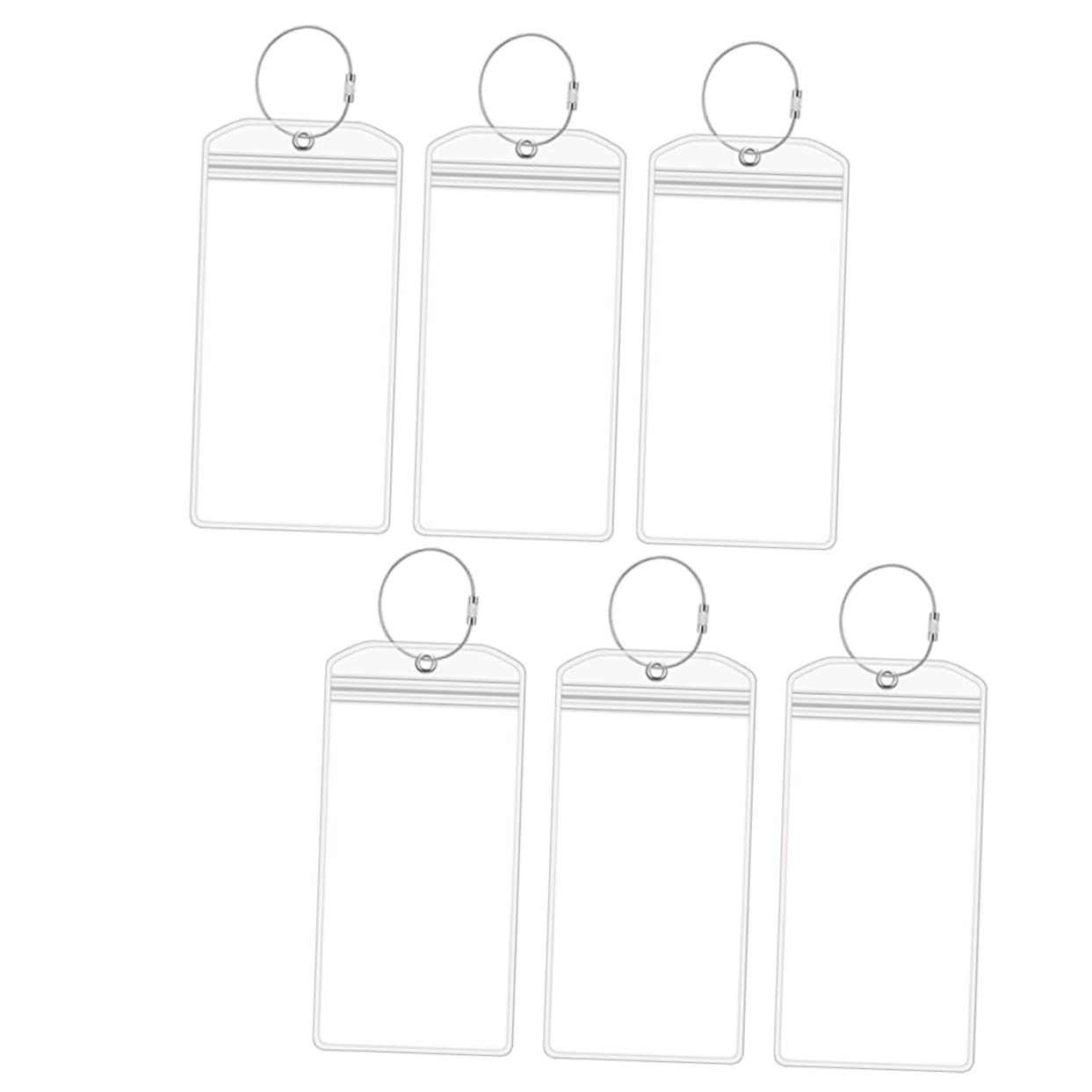 LIFKOME 4 Set di Etichette per Bagagli da Viaggio Compatte in Plastica E Acciaio Inossidabile per Indirizzo Numero di Telefono 6 Pezzi * 4