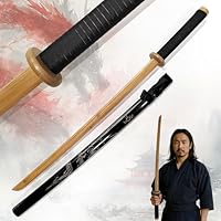 Katana Bokken mit Scheide – Holzversion aus Bambus – traditionelles Übungsschwert für Kampfsport, Cosplay & Deko – leichtes Trainingskatana für Anfänger & Sammler