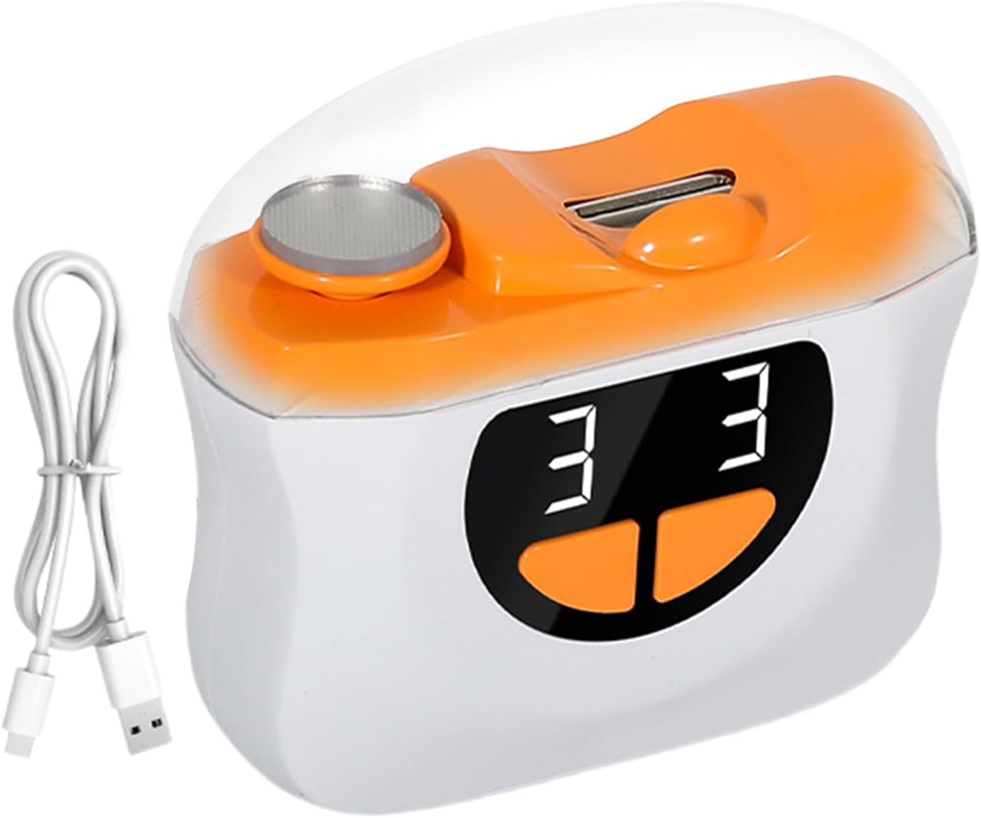 Electric Nail Trimmer, 3-Speed Quiet LED Fingernail Clipper, Automatic Polishing Nail Tool, Built-In Scrap Storage, Ideal for Baby Care, Elderly Grooming, Home Manicure