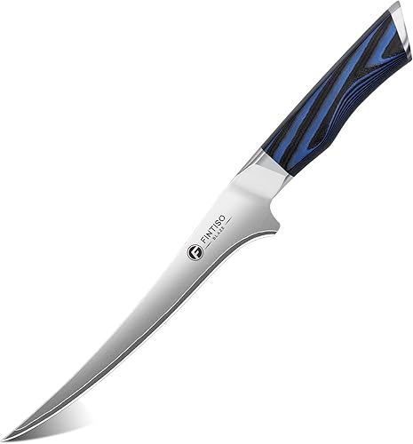Miniatura 16 de FINTISO - Cuchillo de chef de 8 pulgadas, cuchillo de cocina de gama alta con mango G10, cuchillo de cocina profesional de acero inoxidable japonés