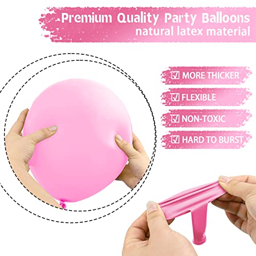 Moukiween 130PCS Pink Balloons Garland Arch Kit, Different Sizes 18 12 10 5 Inch Latex Balloons for Birthday Baby Shower Wedding Valentine\'s Day Party Decoration