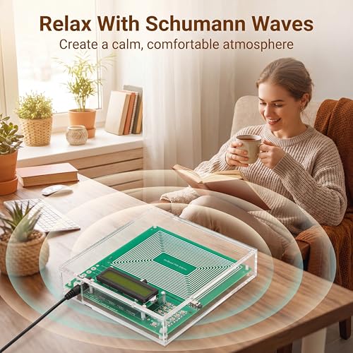 Image of Relaxweex Adjustable Frequency Generator 0.1hz-200khz Schumann Sine Wave Resonance Generator Ultra Low Sound Frequency Machine with USB and Acrylic Case for Sleep, Yoga, Meditation, Stress Relief