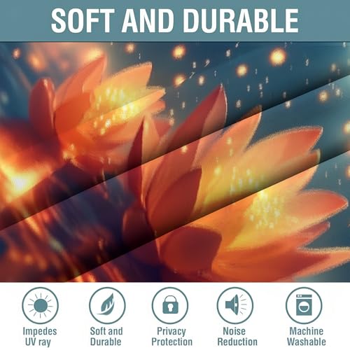 Rideau occultant moderne impression 3D lotus haut de gamme