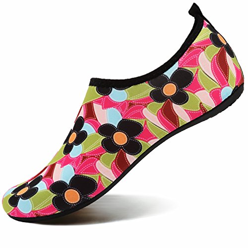 VIFUUR Water Sports Unisex/Kids Shoes Black/Pink/Green - 7.5-8.5 W US / 6-7 M