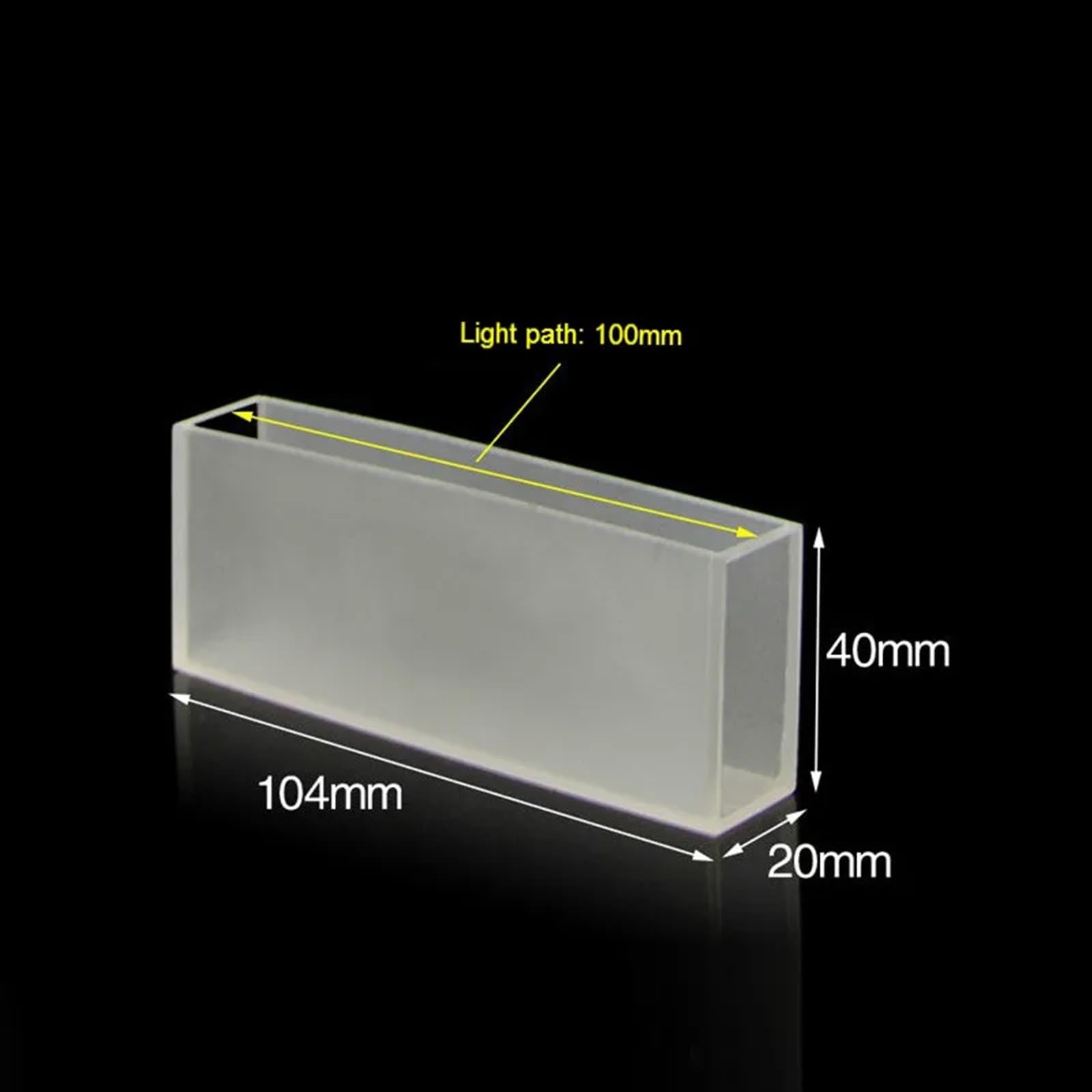 Tamiz de laboratorio Cubeta de cuarzo (celda de muestra líquida, 56 ml), trayectoria de luz, celdas de absorción de 100 mm for cromómetro comparativo, 1/PK