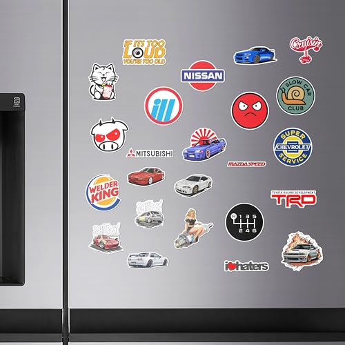 Image of WallDesign JDM Legends Magnet Collection - Iconic Japanese Car Designs, Stylish Magnetic Designs, Perfect for Car Enthusiasts (Set of 24)