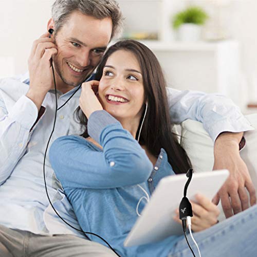 Avantree 2-pack tweeweg 3,5 mm dubbele hoofdtelefoonaansluiting splitter, AUX stereo oortelefoon oordopjes Y audio split… - Afbeelding 5