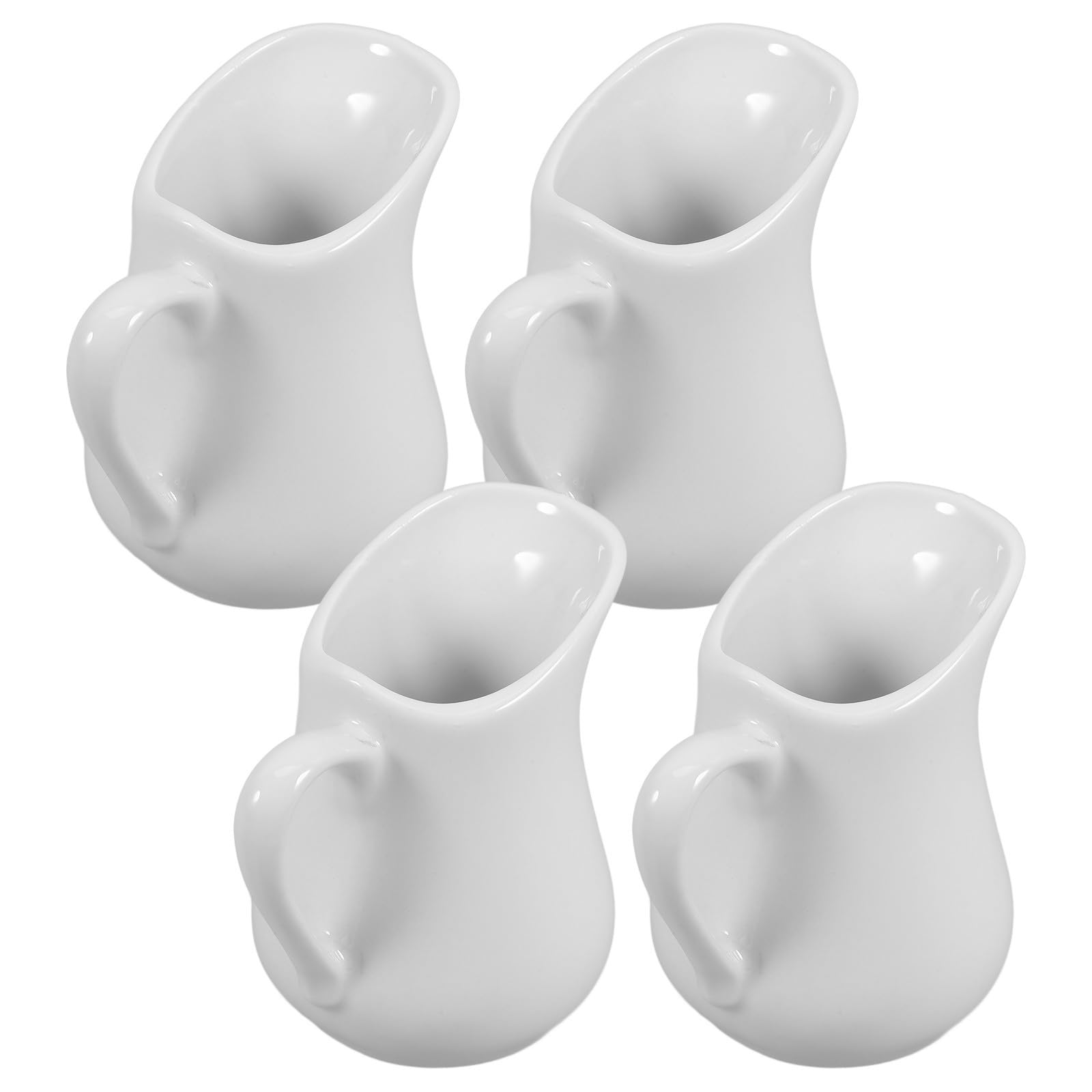 Jarra de cerámica para crema y leche, juego de 4 piezas de 80ml de estilo elegante