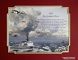 Cazual Creations Coast Guard Gift for Dad My Greatest Hero Sentimental Poem Father's Day Veterans Day Birthday Military