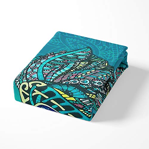 Elephant 3D Print Bedding Set 3 pieces Comforter Cover Indian Ethnic Style Mandala Flowers Duvet Cover Boho Exotic Soft Microfibre Bedding Set including 2 Pillowcases - Image 3