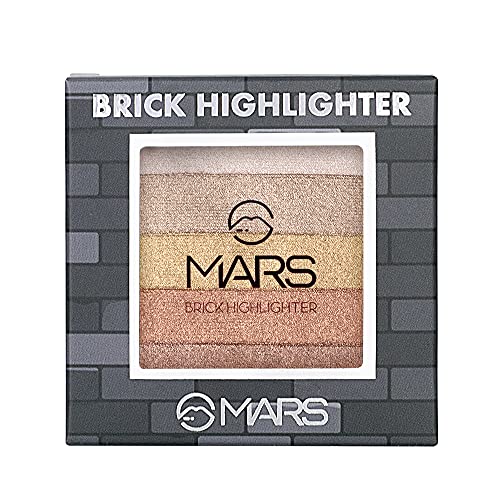 MARS 5 Shades in 1 Brick Highlighter Palette | Blush Topper for Face Makeup | Compact size (7.5g) (Shade-04) - Image 6