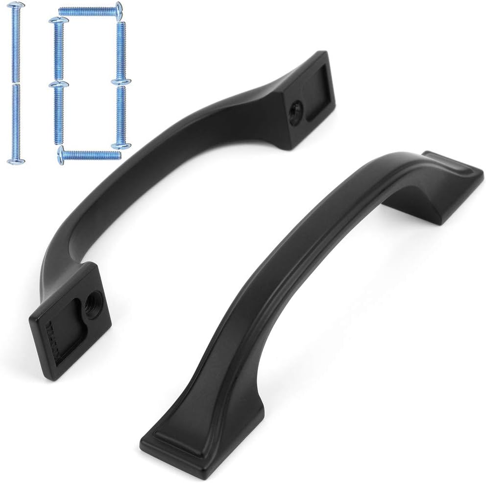 KOOFIZO 10 Pack 3 Inch Black Kitchen Cabinet Pulls Matte Black Cabinet Handles Black Cabinet Hardware for Kitchen Cabinets 1958 Drawer Dresser Cupboard Bedroom