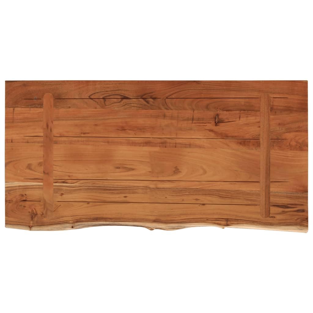 vidaXL Tablero Rectangular, Superficie de Mesa Auxiliar, Tablero de Repuesto, Superficie de Comedor, Madera de Acacia Borde Vivo 80x40x2,5 cm