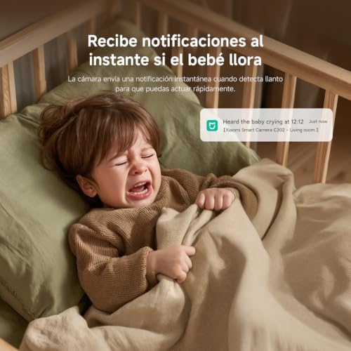 XIAOMI C302 Cámara Vigilancia WiFi Interior 2K 3MP 360°, Barrera Virtual - Imagen 7