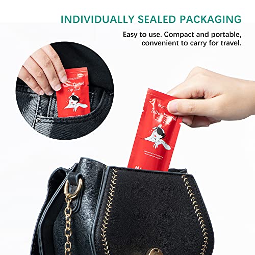 Ibcccndc 25 Packs Tattoo Lipstick Cotton Swab Durable Waterproof Liquid Non-Stick Lip Stain, Portable Lip Tint Lip Tattoo(03 Rose Red 75Pcs) #TOP3