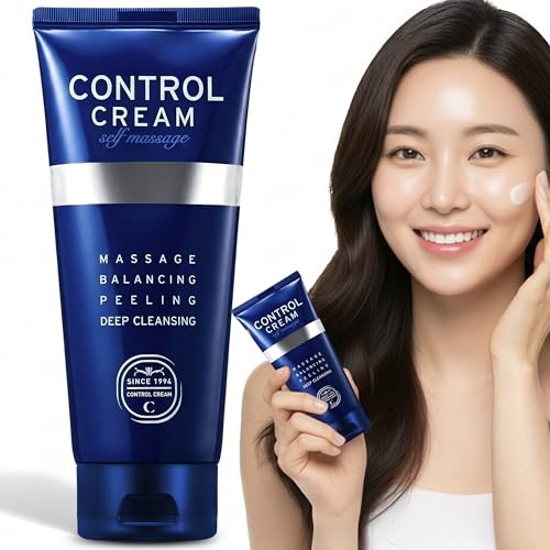 CHARMZONE Control Cream | Korean Face & Body Massage Cream for Gentle Exfoliation Sebum & Pore Care Deep Hydration Smooth Radiant Skin Professional K-Beauty Self-Massage | 5.07 oz