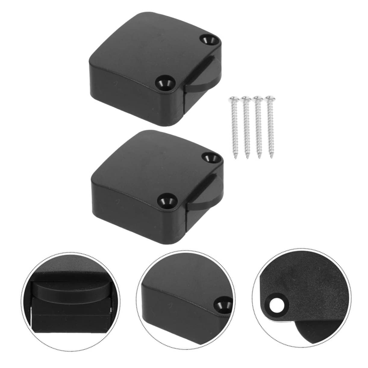 SOLUSTRE 10piezas Interruptor De Luz De Armario Control Automático Para Puertas De Muebles y Closets Compatible Instalación Color Negro