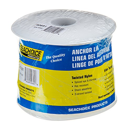 Seachoice Anchor Line Rope, 3-Strand Twisted, White, Nylon, 3/8 In. X 50 Ft. - image 6