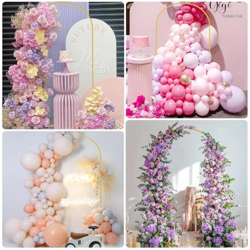 Image of Wokceer 7.2FT Arch Backdrop Stand Gold Metal Wedding Arch Backdrop Stand