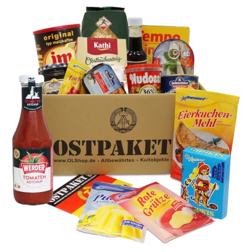 Ostpaket Ostalgische Mahlzeit mit 16 typischen Produkten der DDR Spezialitäten Spezialitätenpaket Geschenkset Ostprodukte Geschenkidee DDR-Paket