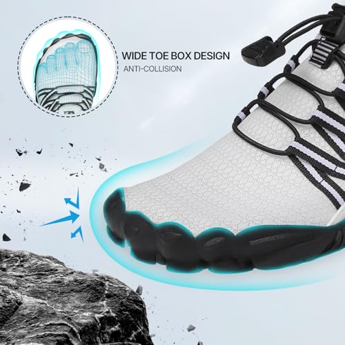Image of ATHMILE Water Shoes for Men Women Quick Dry Aqua Shoes with Toe Protection | Non Slip Adult Barefoot Hiking Shoes for Beach Swim River Pool Kayaking Camping Boat Workout Cruise Vacation Outdoor