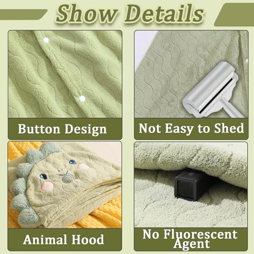 Kmilro Toddler Towels With Hood For Boys Girls 0-6 Years 2-Pack Hooded Baby Bath Towels For Kids 27.5 Inchx55 Inch Ultra Absorbent Soft Thick Toddler Bath Towel Baby Beach Towel Bathrobe Toallas Para Bebe thumb #2