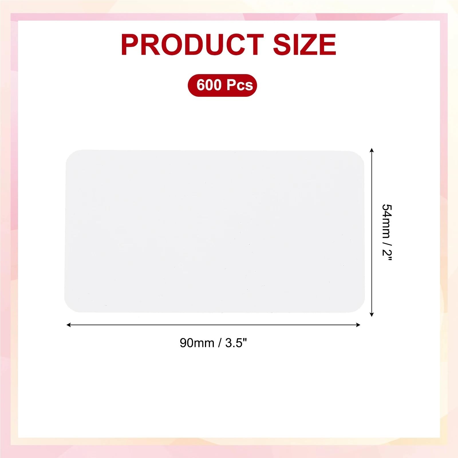 Lot de 600 cartes vierges en papier kraft - 300/600 pièces - 8,9 x 5,1 cm - Pour cartes de visite, cartes de visite, cartes artisanales pour jeux de noms (blanc)