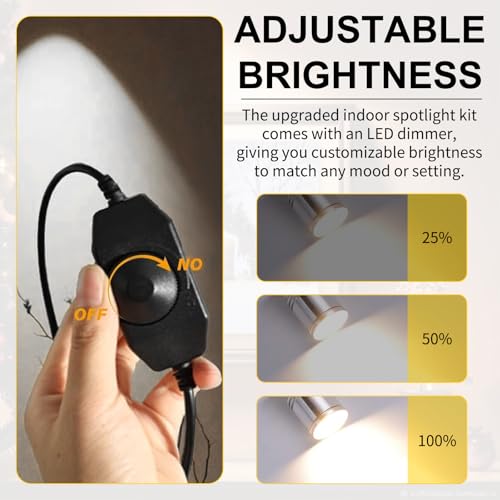 Image of LED Mini Spot Light, 8PCS 1.5W 5V Dimmable Spotlight Accent Lights for Artwork Display, Jewelry Showcase, Museum Cabinet, Retail Store Lighting (6400K, Daylight)
