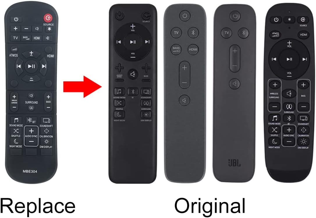 VINABTY New Remote Control Replacement fit for JBL 9.1 Soundbar fit for JBL 5.1 Soundbar, fit for JBL 3.1 Soundbar - Image 3