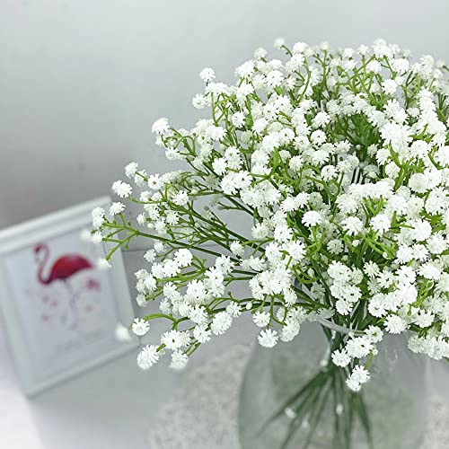 Hawesome 10Pc Babys Breath Artificial Flowers Gypsophila Real Touch Flowers Fake Bouquet Home Wedding Garden Diy Decor(White) #TOP5