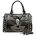 MG Collection Howea Gothic Studded Doctor Shoulder Bag, Black, One Size