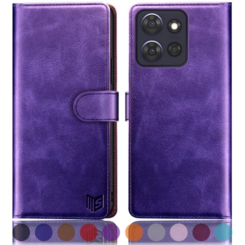 Étui portefeuille G Play 5G 2025 SUANPOT violet avec porte-cartes