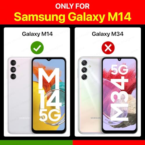 Image of Prolet Silicone Samsung Back Cover Case, Scratch Resistant Protective Crystal Clear Transparent Shock Proof Bumper Back Cover Case for Samsung Galaxy M14 5G-Transparent