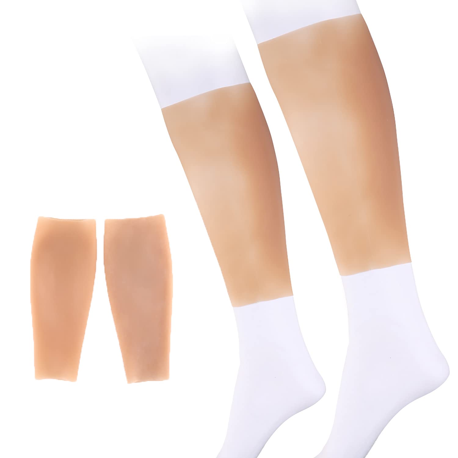 Manicotto in Silicone per Polpaccio Finto, Cuscinetto correttivo in Silicone a Spirale per Polpaccio, Adatto per Nascondere nei da cicatrici su Braccia e Gambe (1 pz)