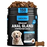 Anal Gland Chews 150Pcs - Constipation Relief for Dogs - Fiber Supplements, Natural Ingredients & Vitamins - Chicken